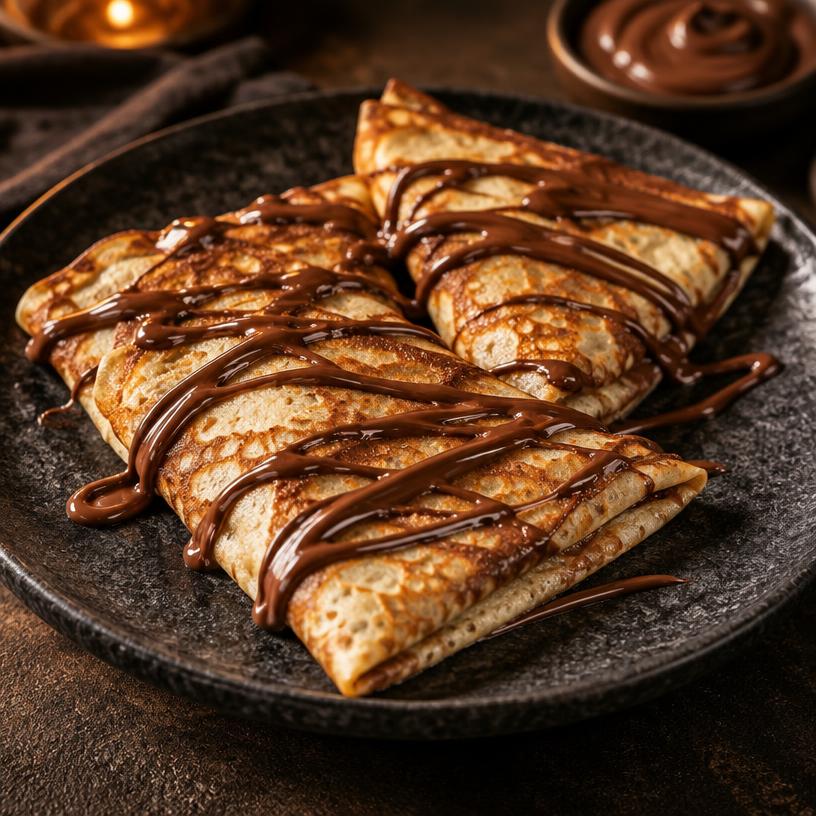 Imagine reprezentativă pentru Clătite cu Nutella